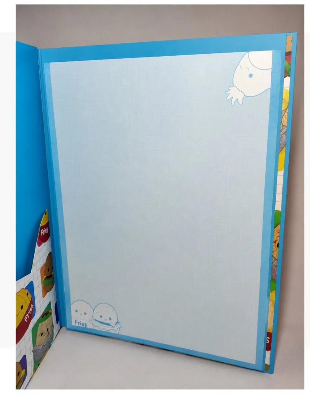Squishmallows Food Clipboard Burger Fries School Student Folder and Notepad